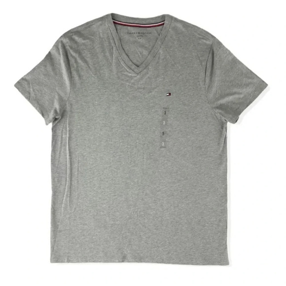 Tommy Hilfiger T-Shirt Men's Gray V-Neck Short Sleeve Size S - Picture 1 of 7